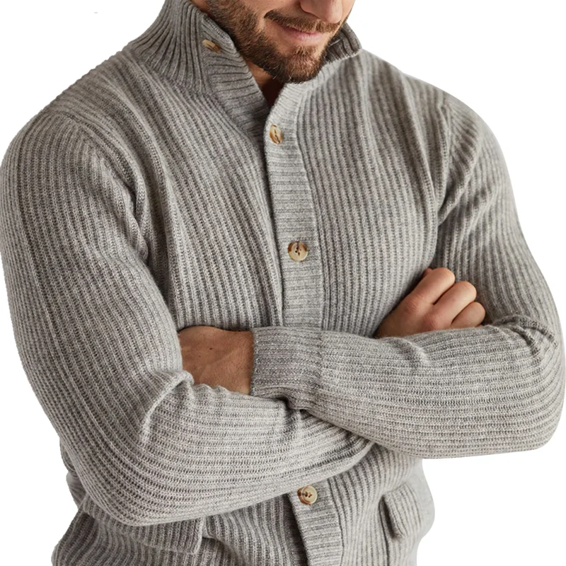 Wholesale Long Cardigan De Algodao Custom Men Cardigan Cashmere Cardigan