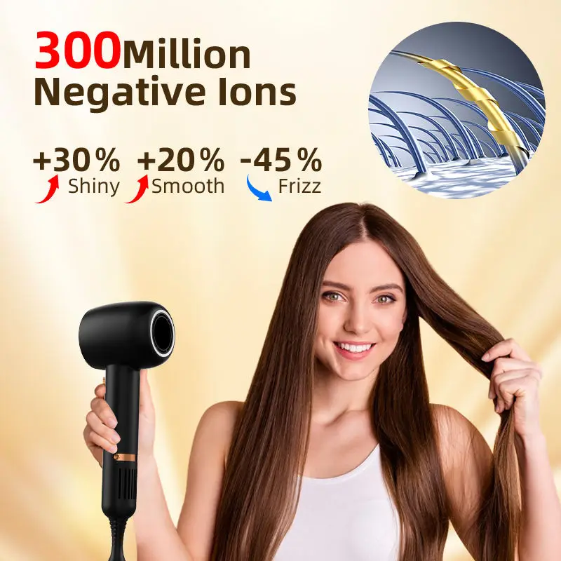 Best New 110000 RPM Brushless Motor High Speed Cabello Ion Hair Dryer Hair Dryer Salon Professional Hair Dryer