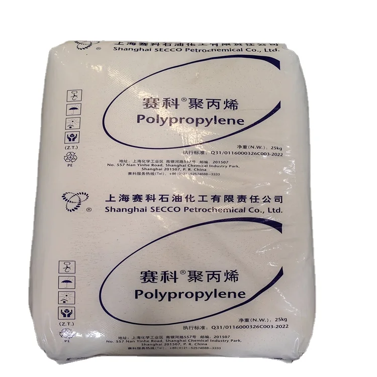 PP manufacturer Shanghai SECCO K4912M pp Polypropylene granules Random copolymer Homopolymer Of China pp Producer 25kg