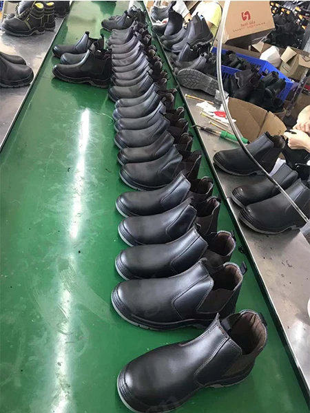 YYN, durable pull on safety ankle boots outdoor work non slip safety shoes with steel toe HSB251