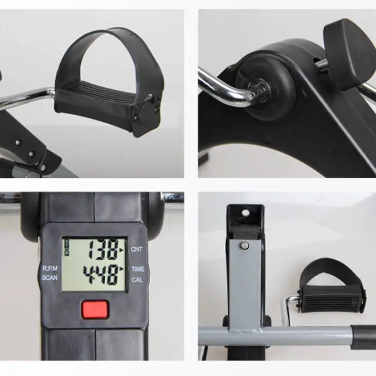 Under Desk Bike Pedal Exerciser with Electronic Display for Legs and Arms Workout Mini Pedal Exercise Bike