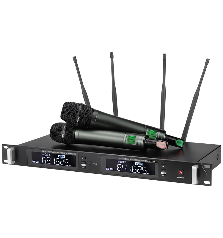 UHF двухканальный профессиональный караоке-динамик для смартфона с