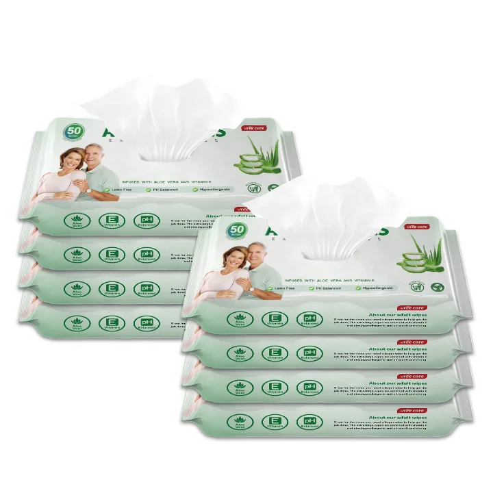 Wholesale Unscented Alcohol-Free Natural Ingredient Adult Wet Wipes for Gentle and Refreshing Use