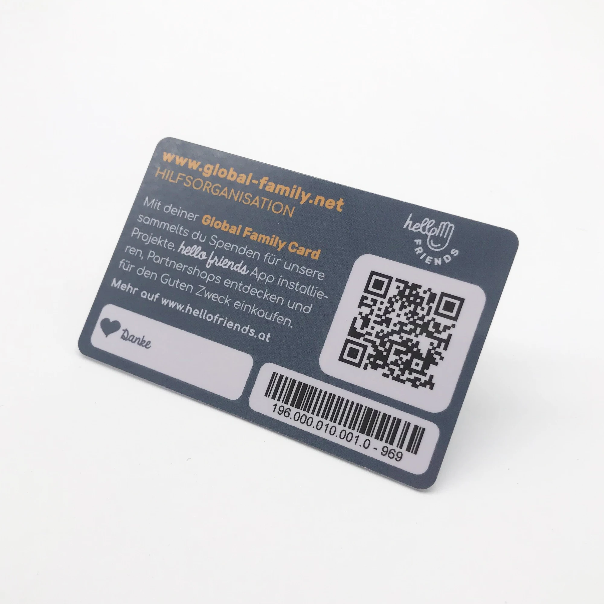 CR80 Credit card size Plastic GIFT CARD with unique code number