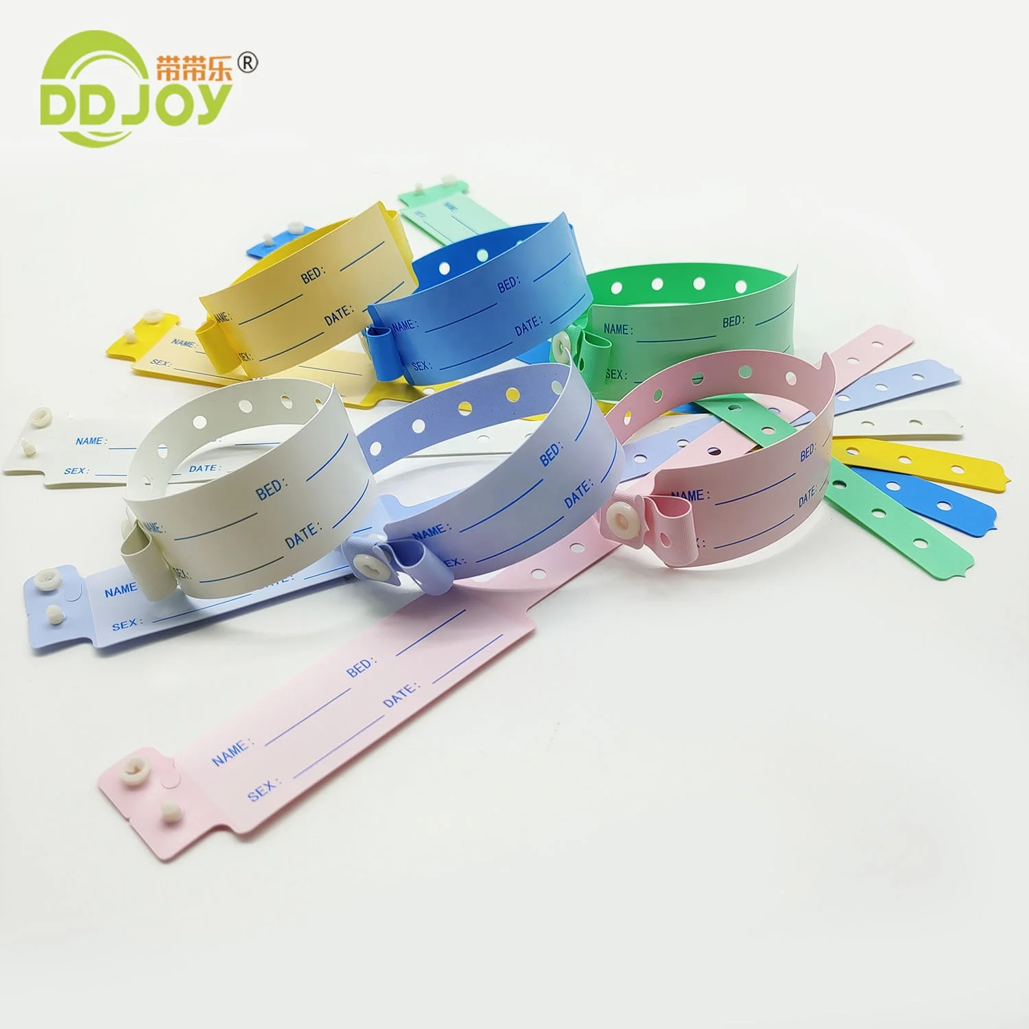 Custom Writable Plastic Vinyl Disposable Identification Medical PVC Hospital Patient ID Wristbands Bracelets