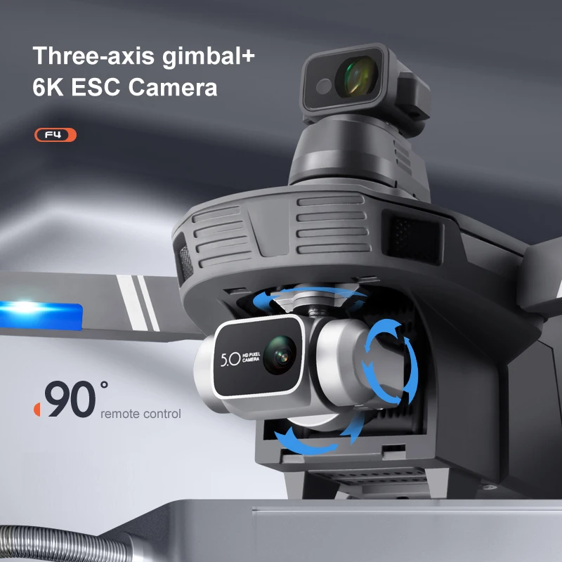 4DRC 4D-F4 6K HD 3-осевая камера Rc Дрон Wifi 360 ° Предотвращение препятствий бесщеточный GPS Интеллектуальный трекинг Квадрокоптер