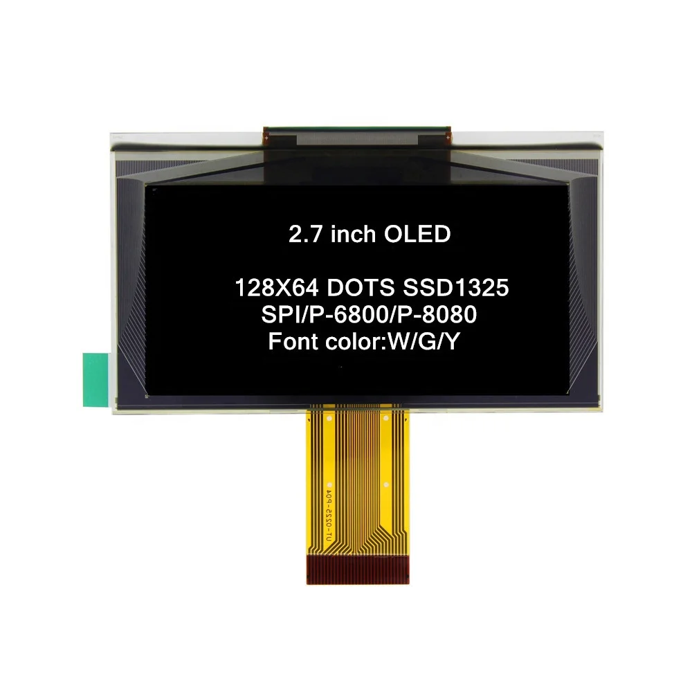 2.7 inch 8080 6800 SPI 30pin YELLOW SSD1325 128x64 OLED display SCREEN
