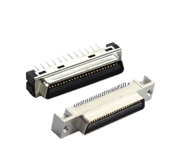 Высокое качество правый угол HPCN женский 50Pin MDR SCSI разъем