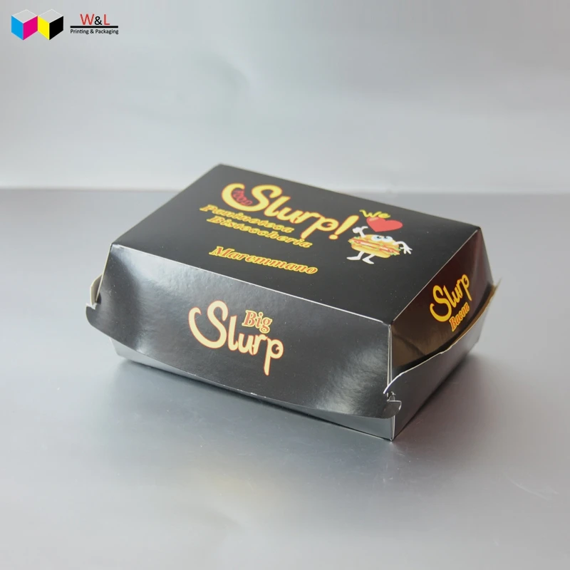 personalized fast food food grade paper hamburger burger box