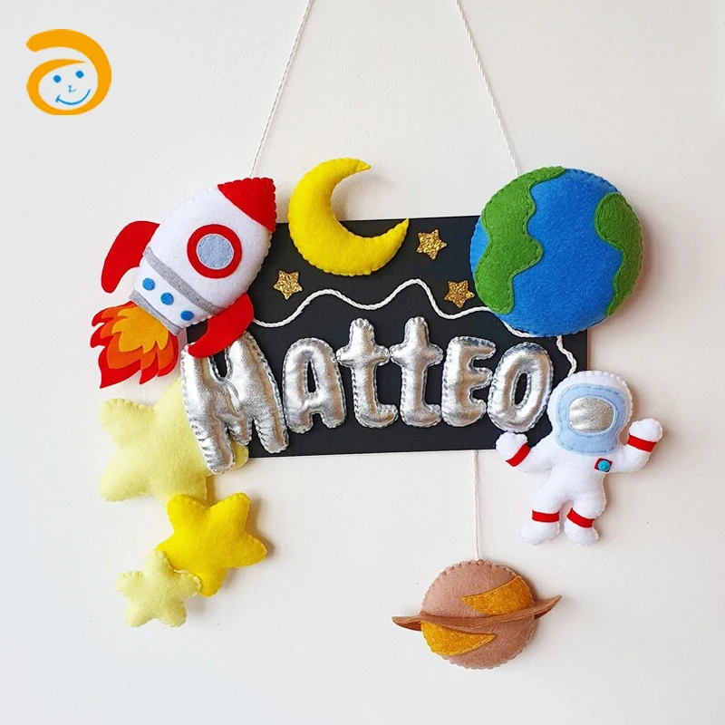 New Arrival Wholesale Felt Cute Wall Decoration Kids Present Felt Baby Boy Nursery Wall Decor
