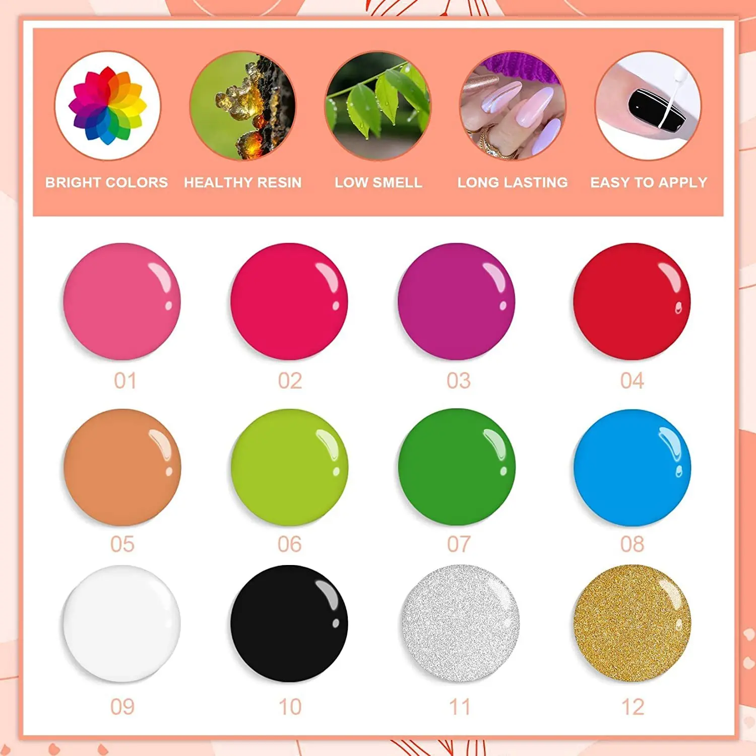 6/12pcs set Liner Gel Nail Polish Macaron Liner Gel 8ml broken diamond DIY Graffiti Painting Stripe Nail Art Tools