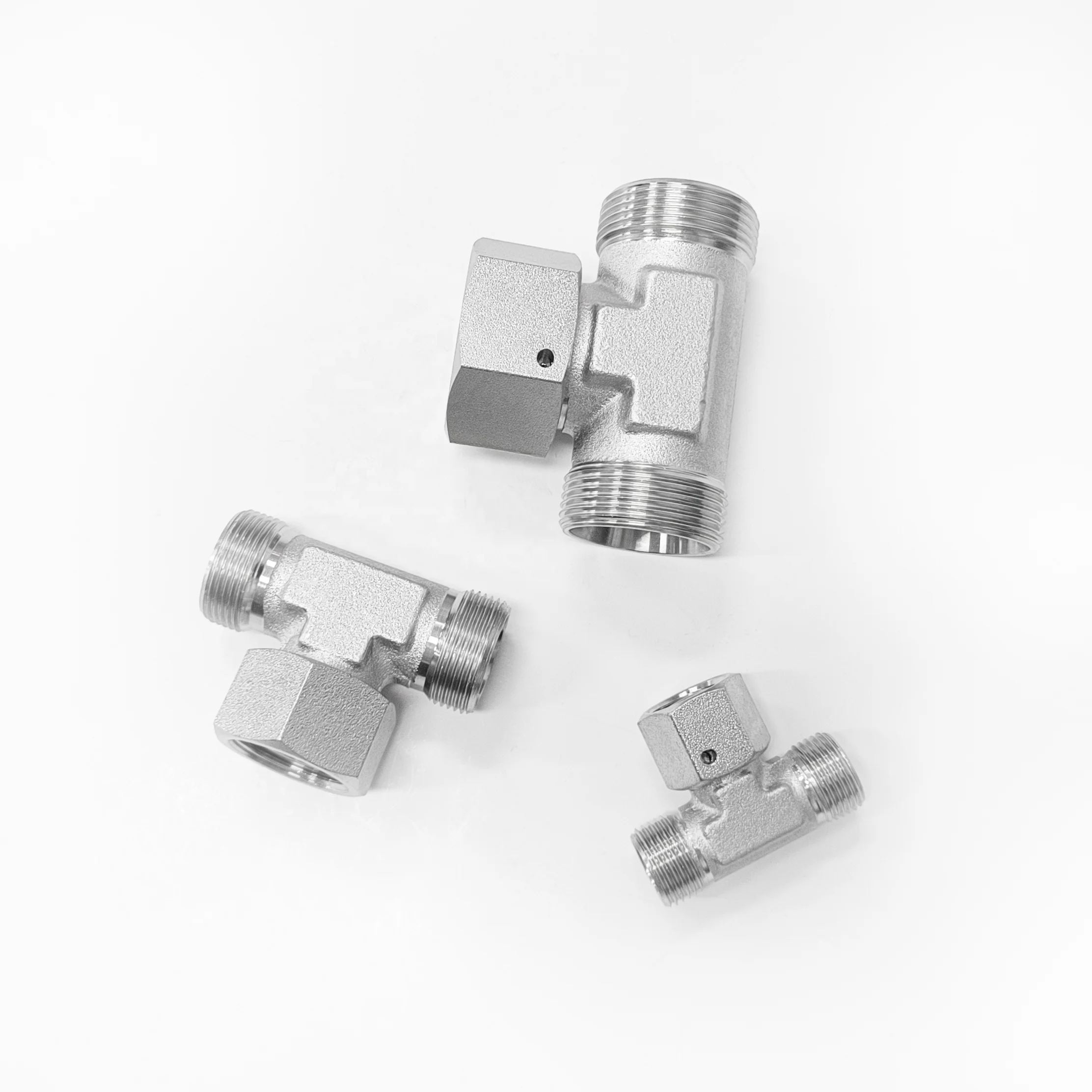 304 Stainless Steel Pipe Fitting Tee Quick Swivels Hydraulic Joint Adapters