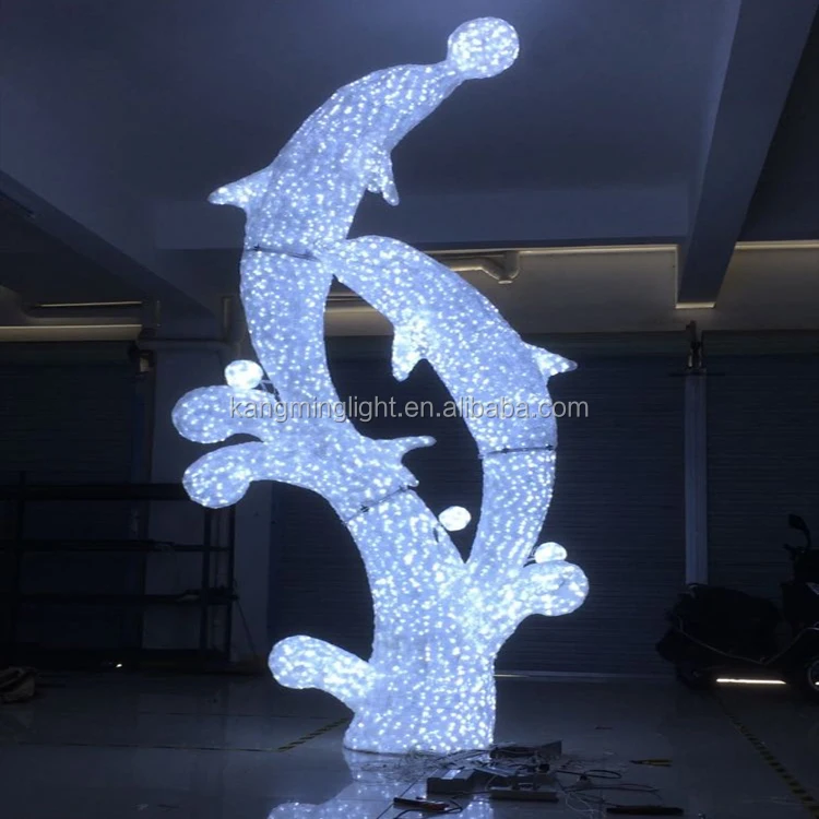 NEW DESIGN 3D DECORATION LIGHT DOLPHIN DIVING DECORATION LIGHT ZOOM LIGHT MOTIF