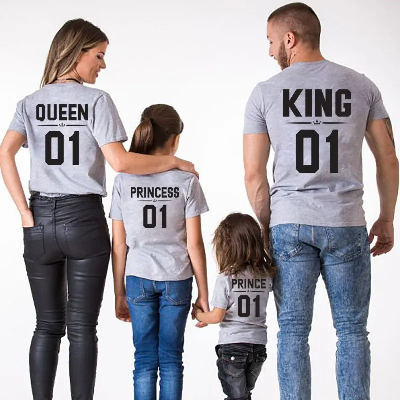 
family look matching clothes outfits father mother daughter son tshirt daddy mommy and me baby boy girl clothing queen mom dress 