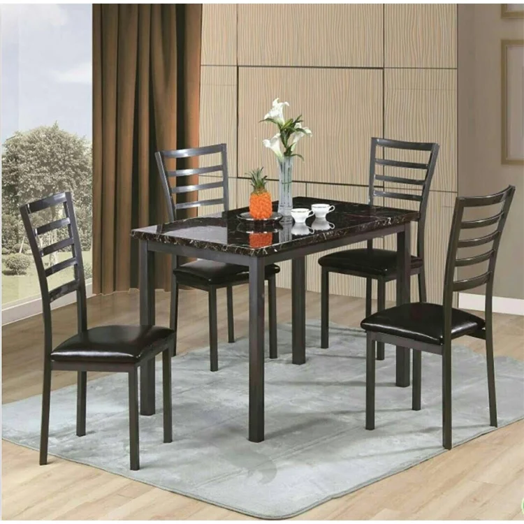 classic style living room furniture dining table and chair wit PU cushion kitchen use table set DS-035
