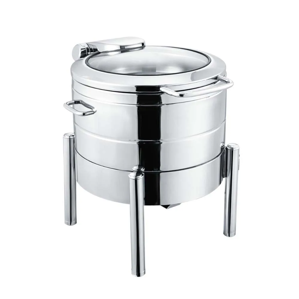 Commercial equipment 11 L hydraulic soup warmer chafing dish 304 stainless steel electric food warmer set hot pot