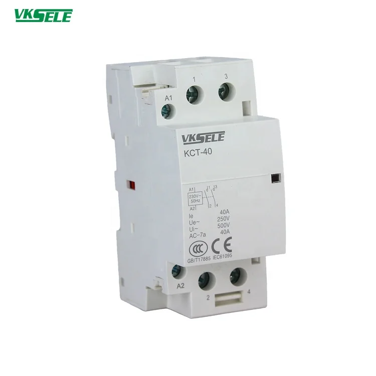 VKSELE weikesen factory KCT-32 modular contactor 32A 1 pole 2 pole AC24V 110V 220V 1NO 1NC 2NO 2NC 1NO1NC household contactor