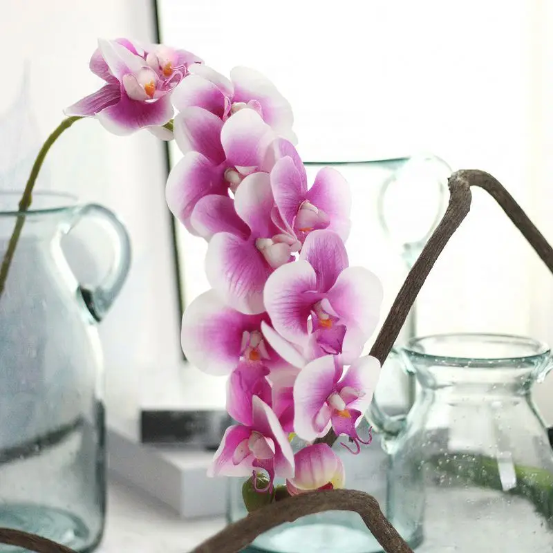 Высококачественный искусственный реалистичный цветок орхидеи для дома, отеля, сада, выставочного зала, магазина, украшение