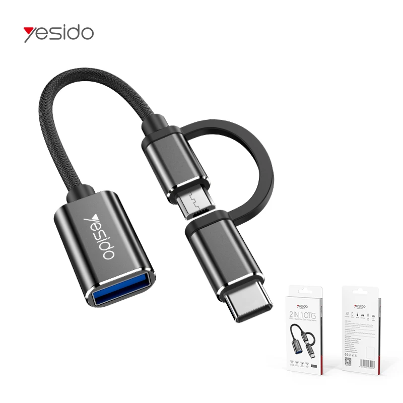  Yesido 2 в 1 Micro Type C USB Otg адаптер кабель Type-C к Usb 3 0 OTG для мобильного