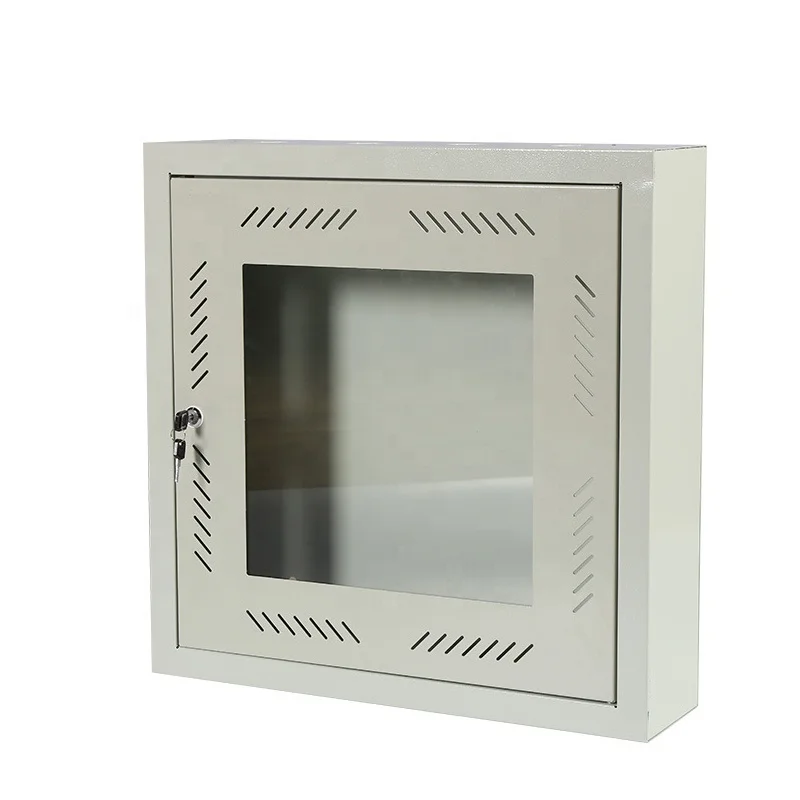 
19 Inch 12U Glass Door Wall Mounting Data Telecom Cabinet Server Rack For Cable Management 