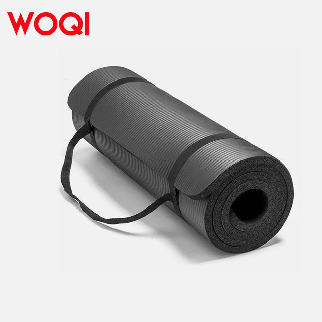 WOQI ультра толстый высококачественный спортивный принт фитнес-зал прочный нескользящий NBR коврик для йоги
