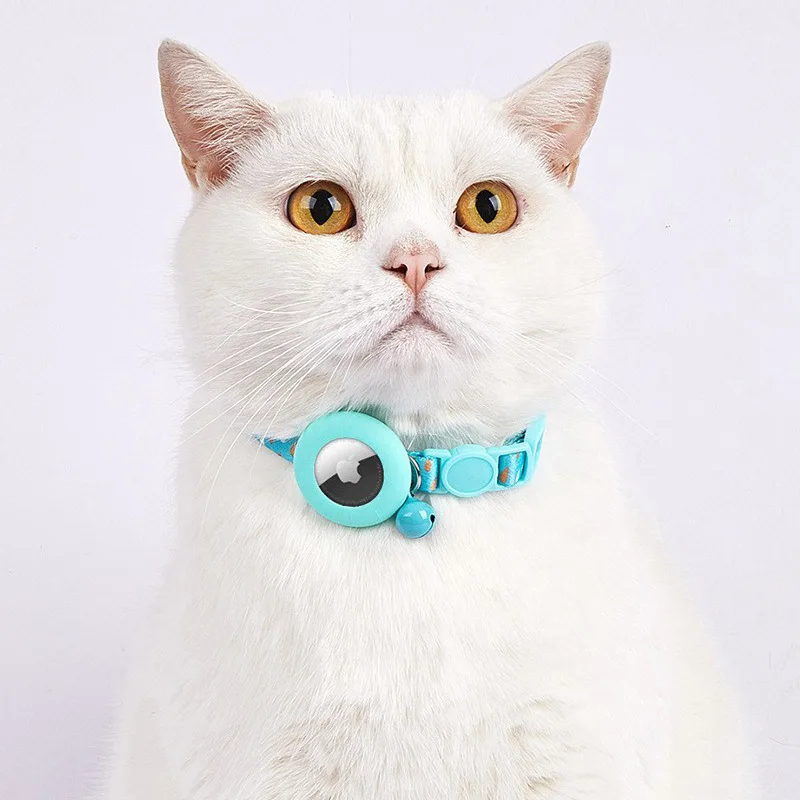 2024 водонепроницаемый GPS Pet трекер нейлоновый воздушный тег кошачий ошейник с колокольчиком силиконовый материал Android OS навигатор