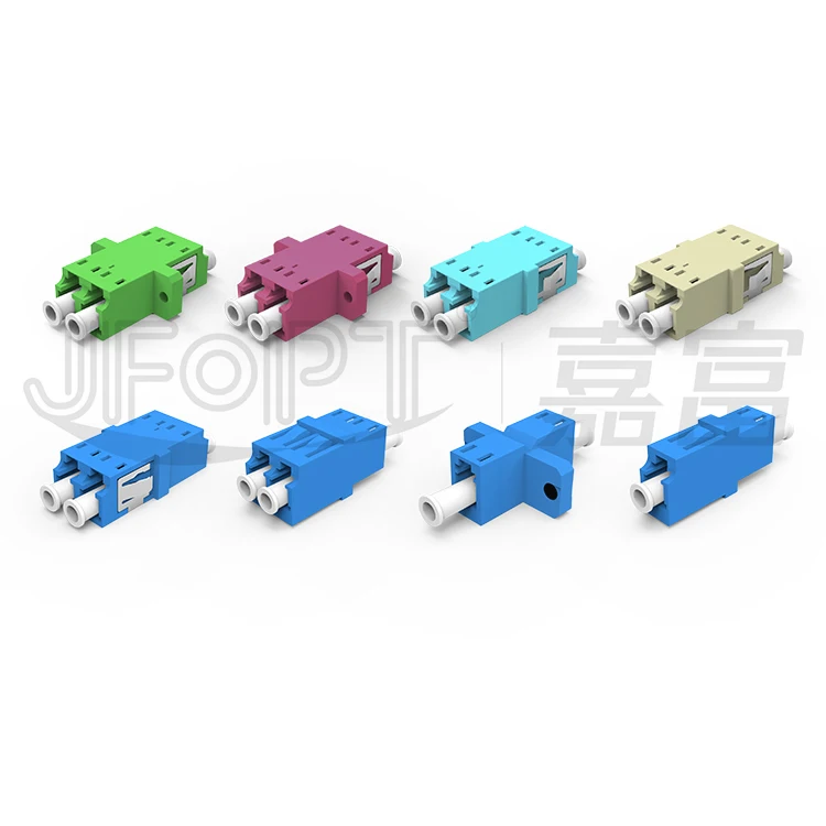 LC fiber optic adapters SM MM UPC APC Flange Flangeless SX DX Quad Fiber Optic FTTH Coupler