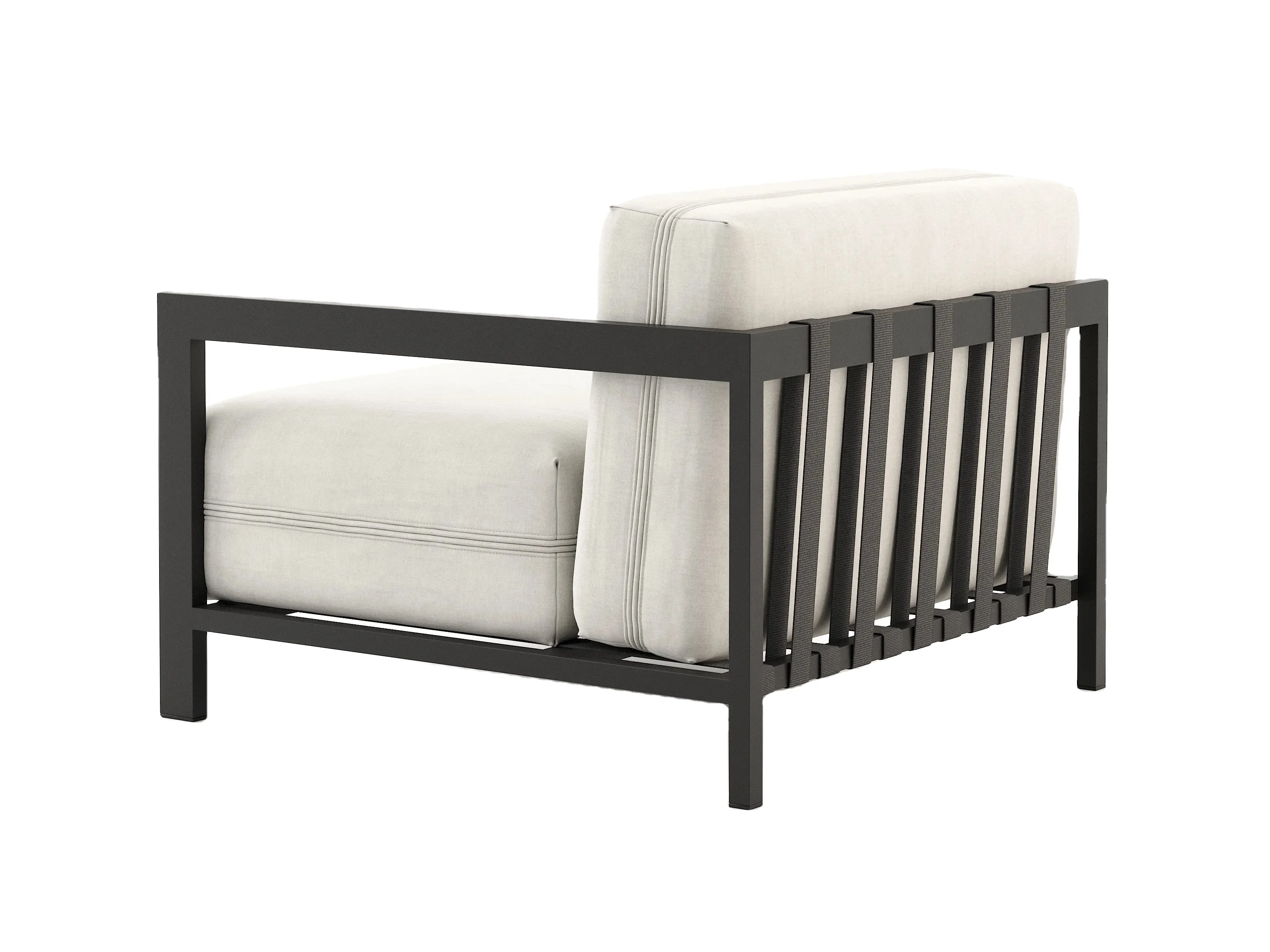 Modern garden outdoor furniture metal one seat sofa  for Courtyard