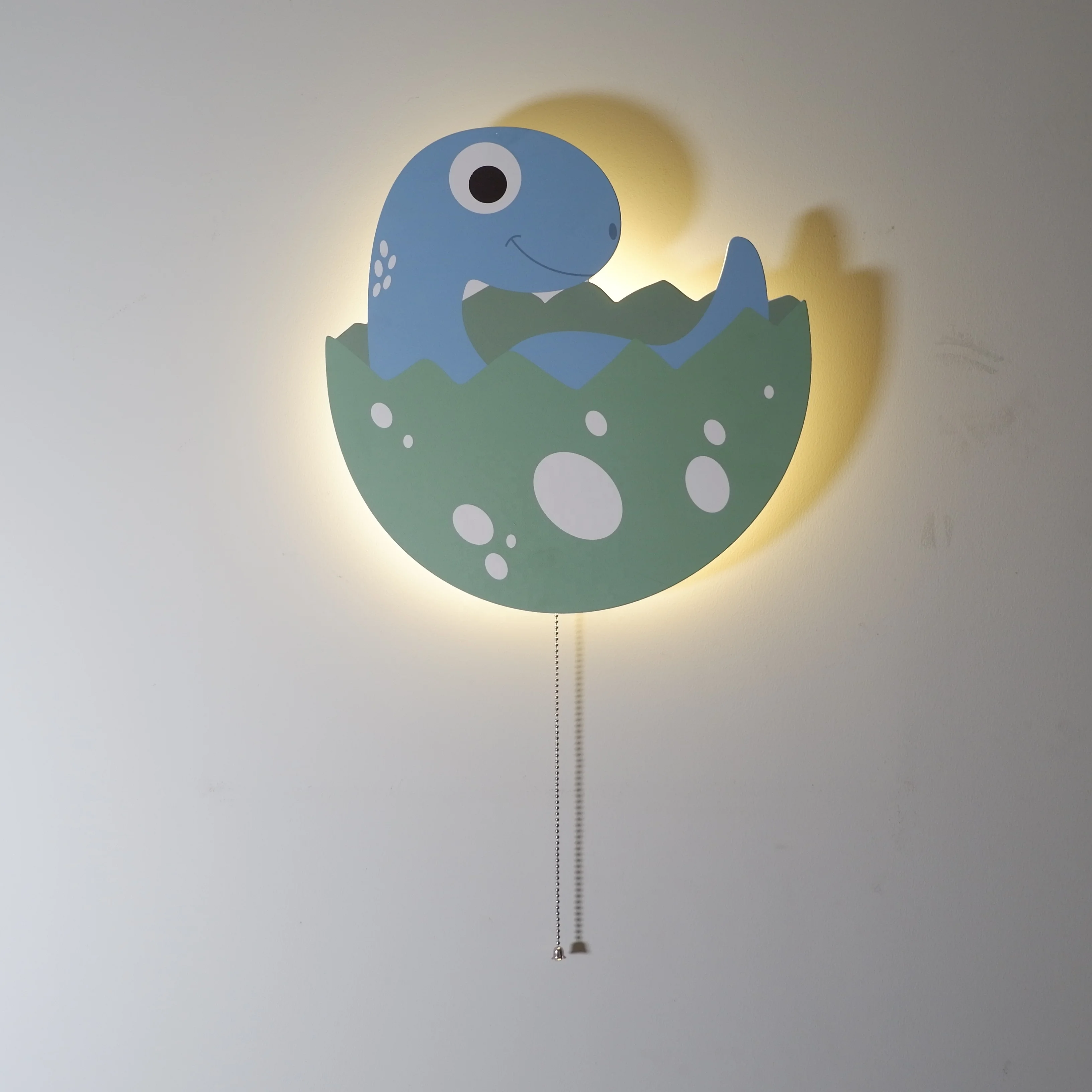 Dinosaur Wooden Wall Lamp New Design Kids Room Bedside Animal Wall Lamp