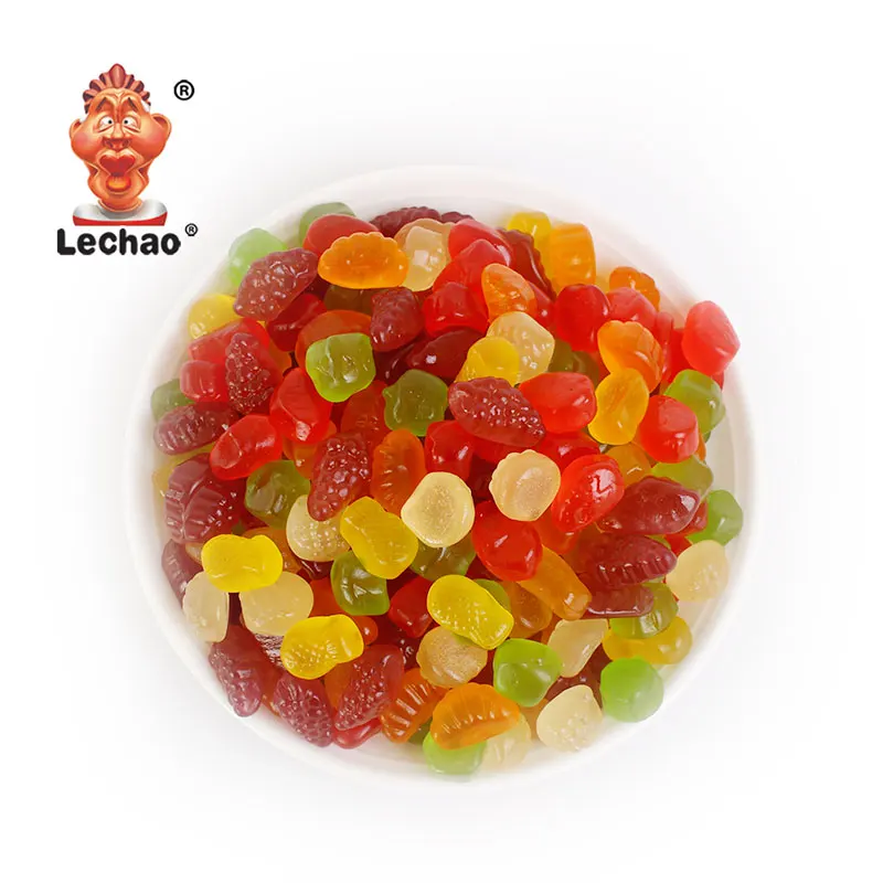 Halal wholesale customization mixed fruit flavour sweet candy toys jelly candy mix fruit gummy candy
