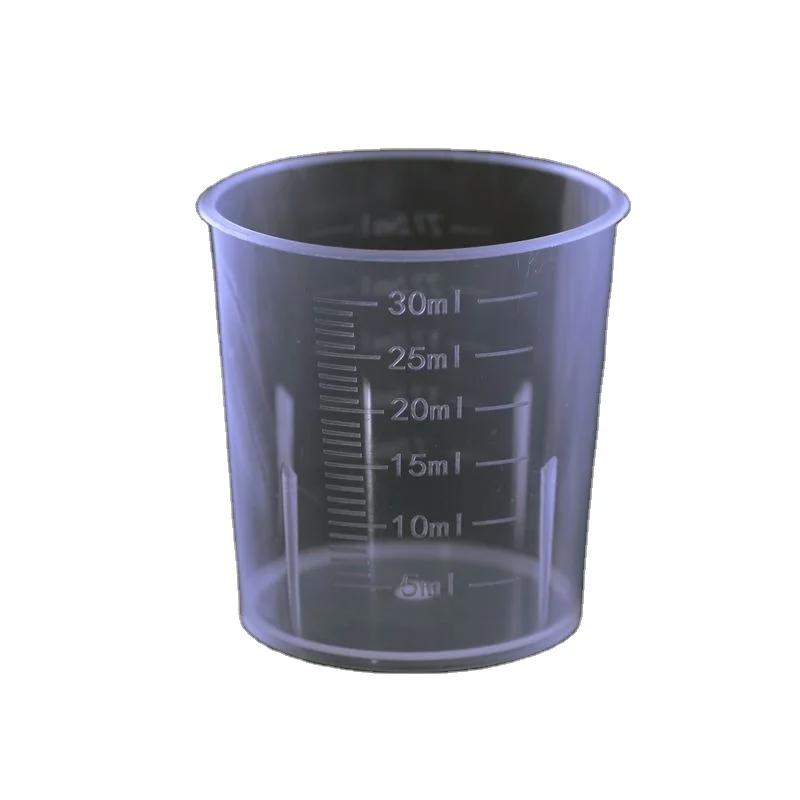 Hot Selling High Quality Fully Stocked Set Plastic Cups 30ml Lab Beakers Measuring Cup