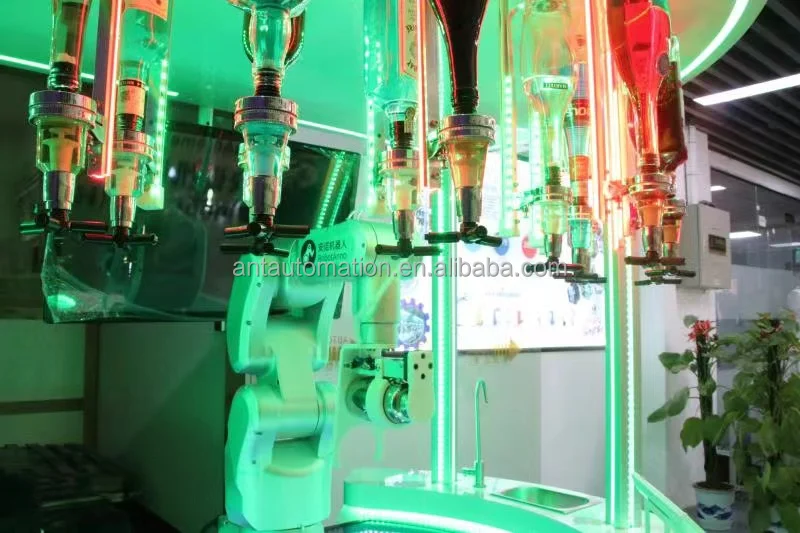 Fully Automatic 6 Axis Self Serve Mix Drink Maker Bartender Robot Arm