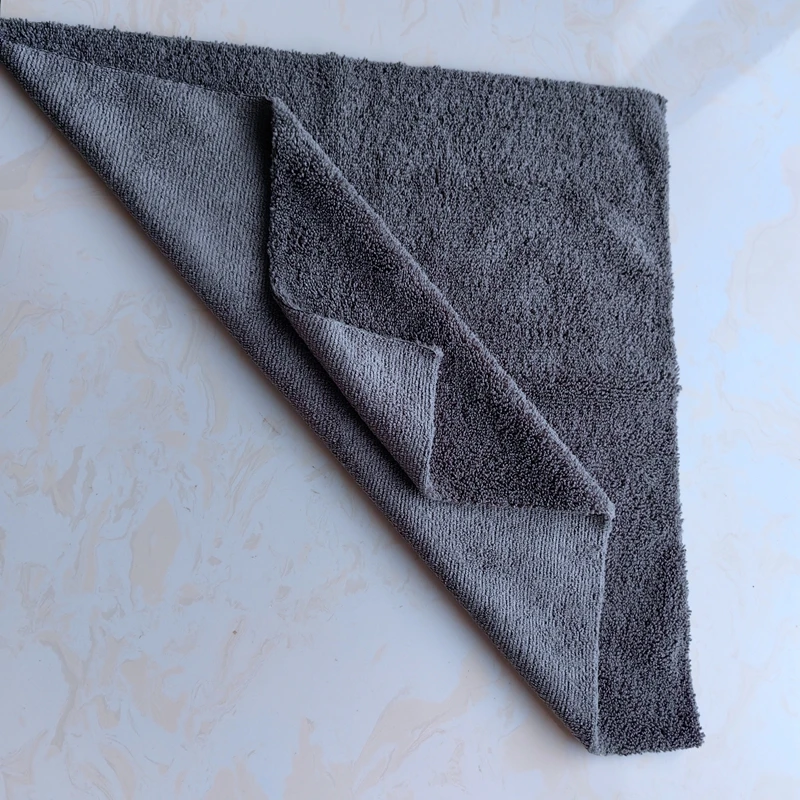 Edgeless microfiber high low 400gsm micro fiber cleaning towel 40*40cm car microfiber duster cleaning cloth