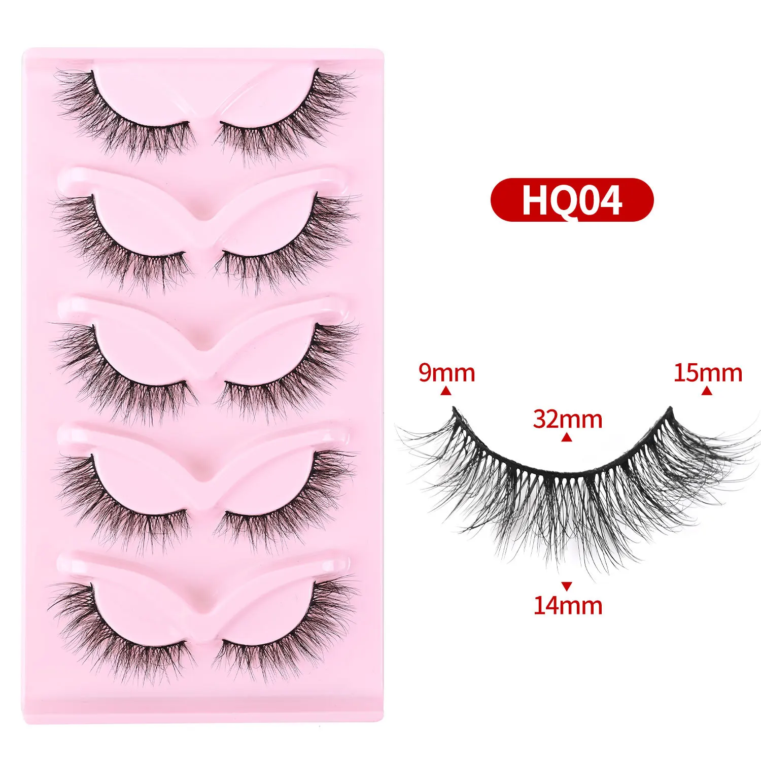 Custom Natural Full Strip Lashes 5D Faux Mink Eyelashes Fluffy False Cotton Band Soft Eyelashes