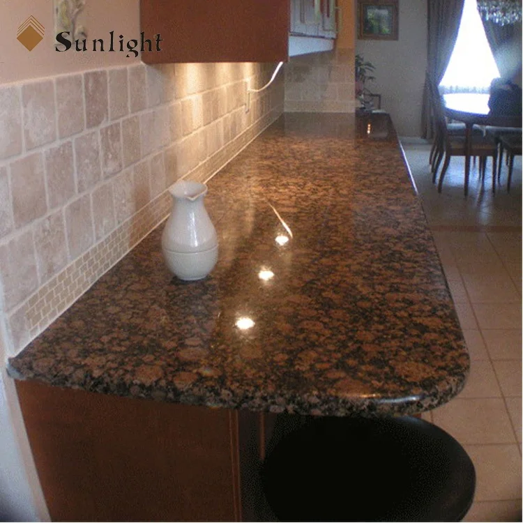Wholesaler Price Baltic Brown Granite Bench Top With Back Splash Granite Countertops kitchen worktops Granite Slabs