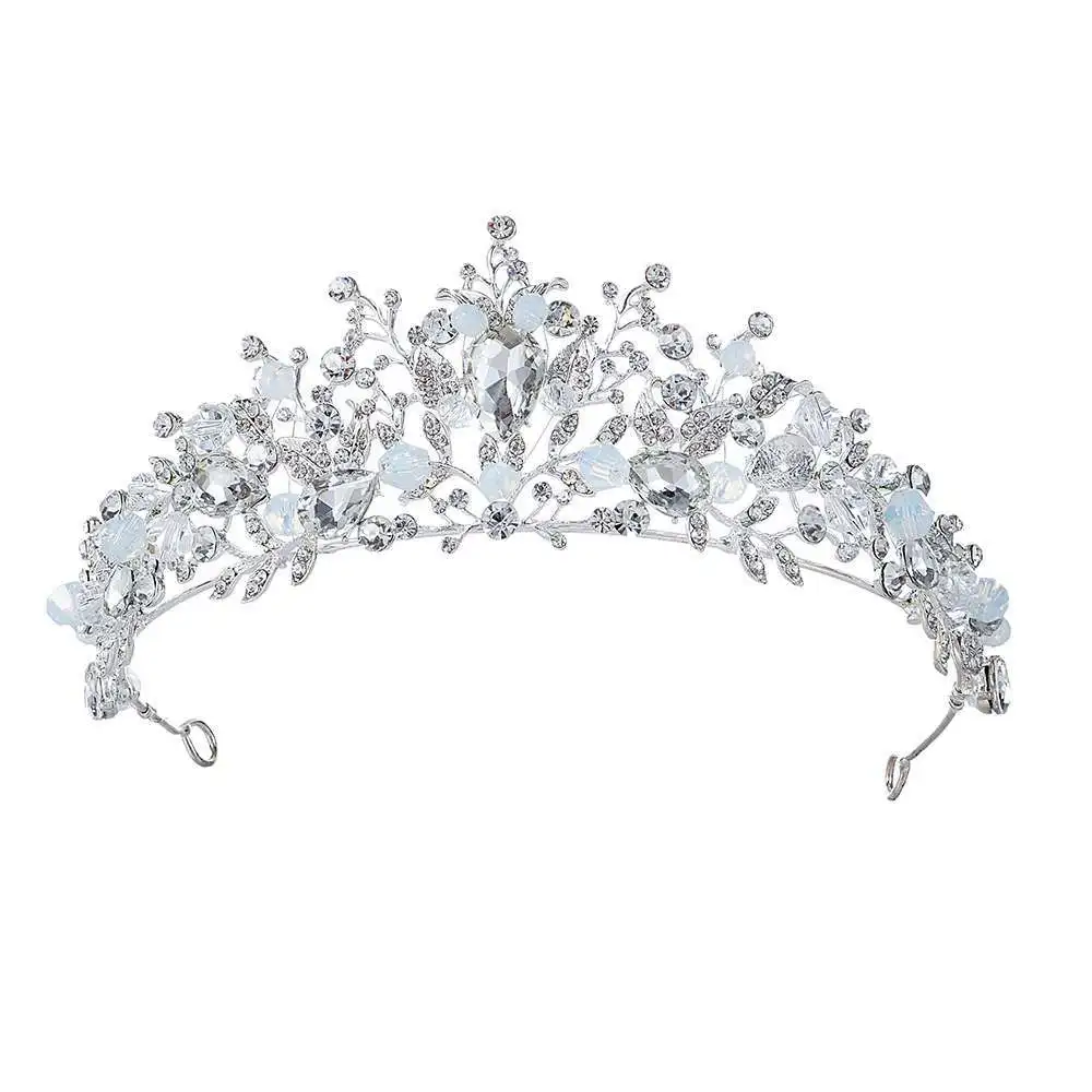 Wedding Tiara for Bride Fairytale Princess Crown for Women Girls Bridal Pageant Tiara Headband Rhinestone Prom Party Hats