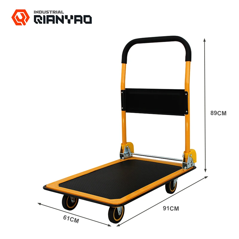 Factory Wholesale Industrial warehouse foldable platform hand truck trolley hand carts