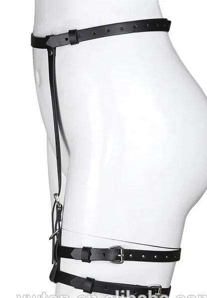 Factory Direct Sales Fashion Restraint Belt Belt Leggings Pu Leather Straps Single Double Layer Leggings Belt