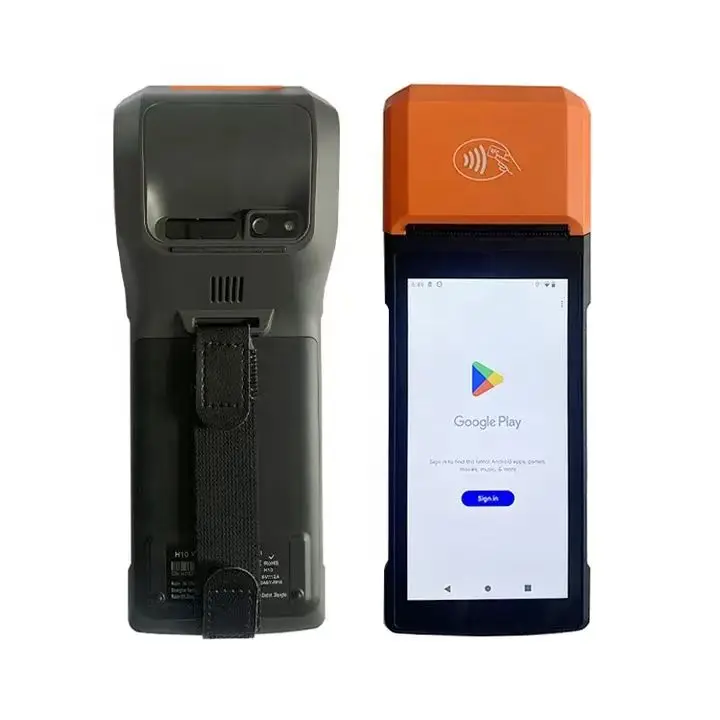 H10 pos system manufacturer handheld mini android 13 portable pos terminal with 58mm receipt printer QR camera