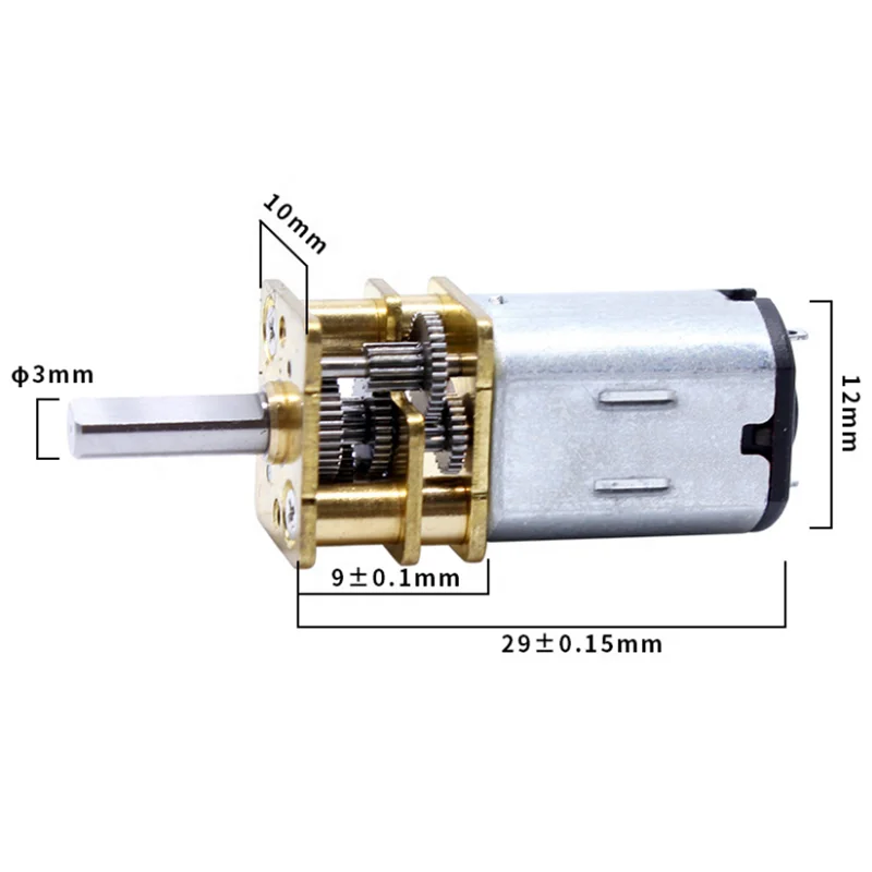 N20 DC Gear Motor for Remote Control Electric Curtain Automatic Closing Device Fingerprint lock