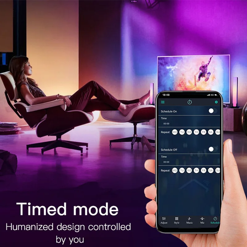 rgb gaming music sync ambiance light app control rhythm lights smart flow ambient led light bar