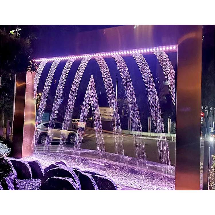 Professional Service Digital Water Curtain Fountain Musical Dancing Fountain with LED Lights