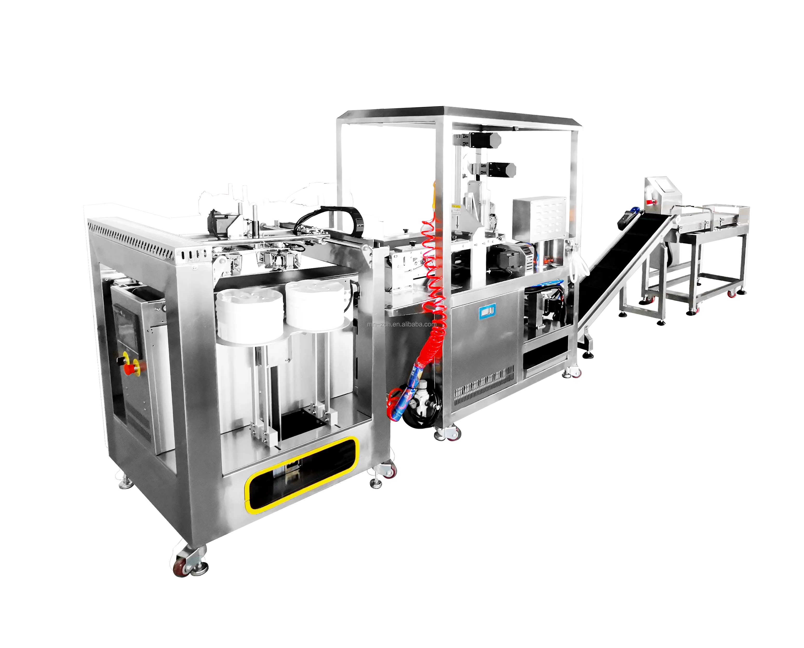 
Pouch weighing and packaging machine full auto face mask pack line machinery 