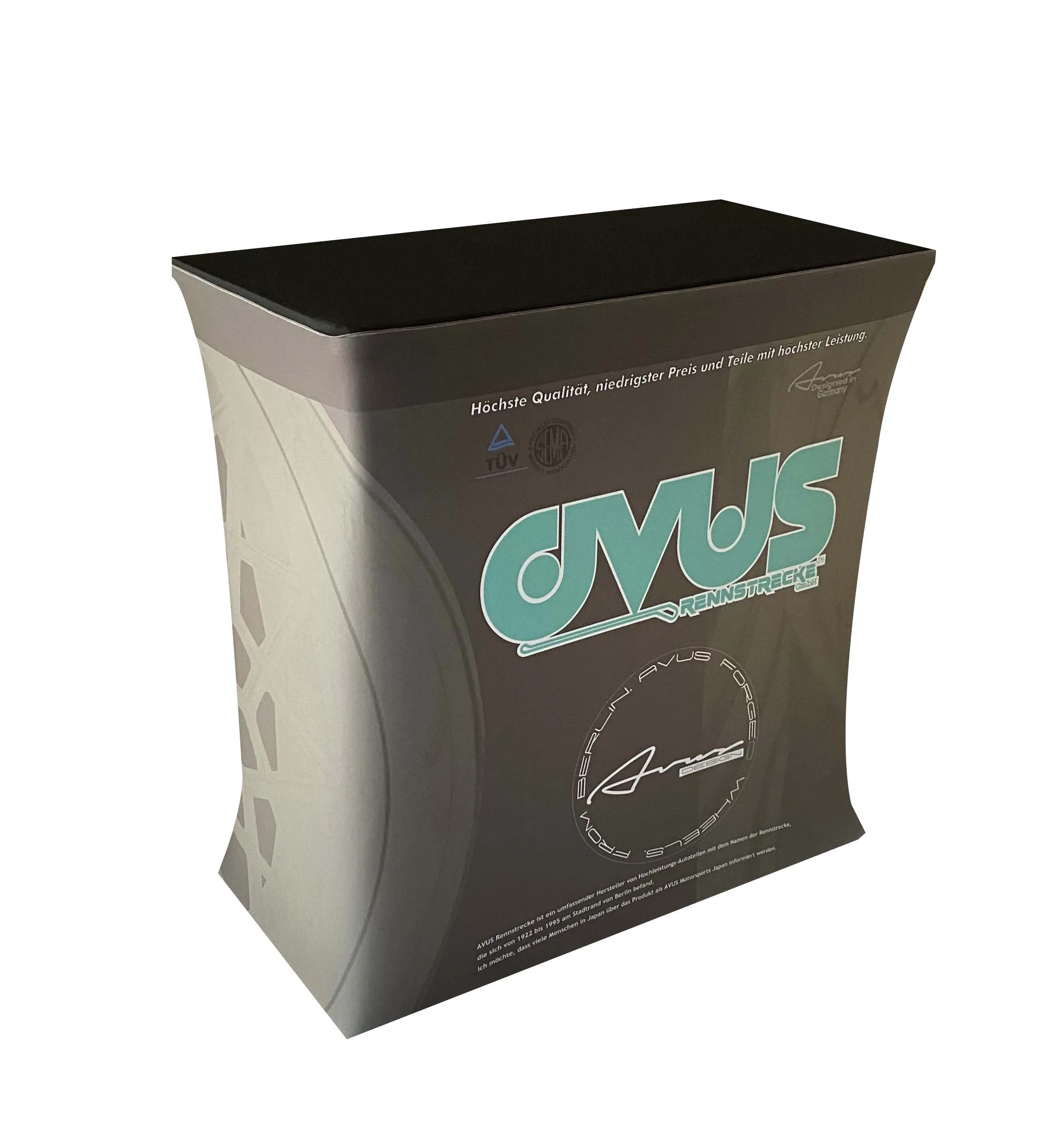 Trade show acrylic pop up display case dressing table counter