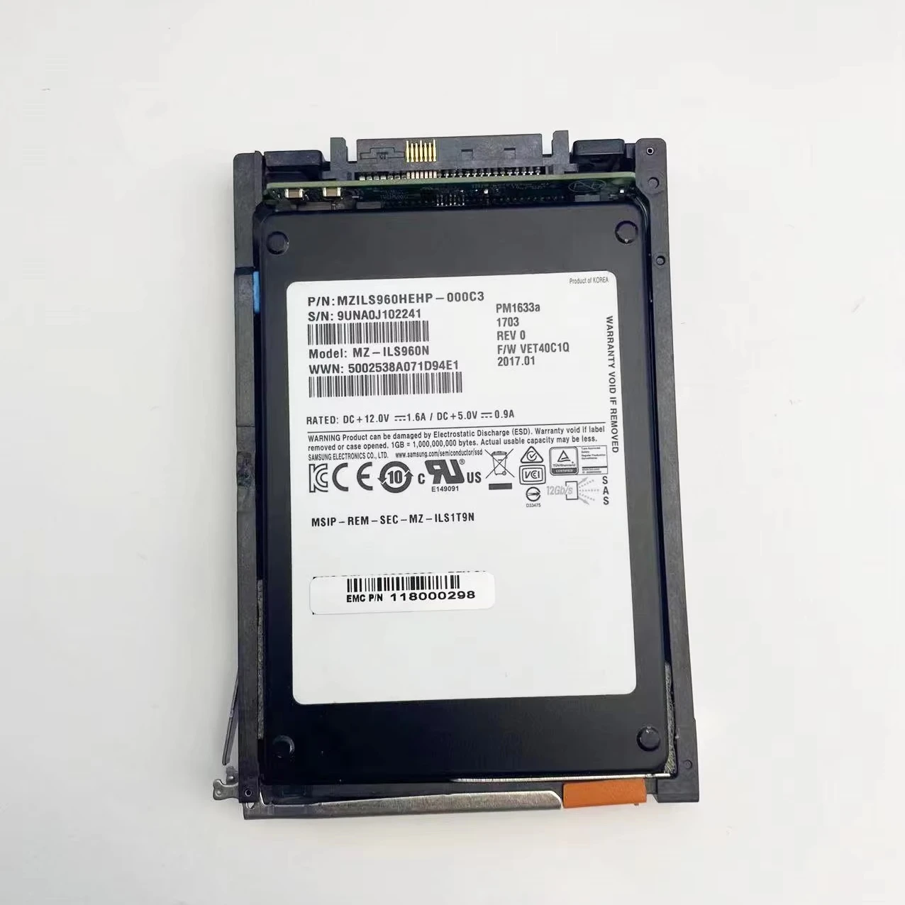 MZILS960HCHP-00003 11800298 960 ГБ 2,5 дюймов TLC 12 Гбит/с жесткий диск SAS