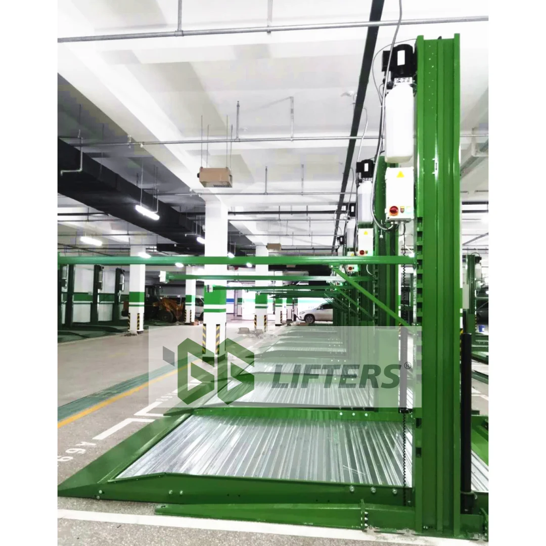 Hydraulic 2 post parking system vertical garage storage stacker two story automatic parking lift 2300kg capacity CE