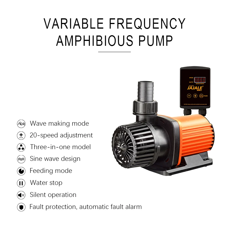 JAJALE BTC-4000/6000/9000/13000 3 in1 Variable Frequency Aquarium Water Pump with Flow Adjustable