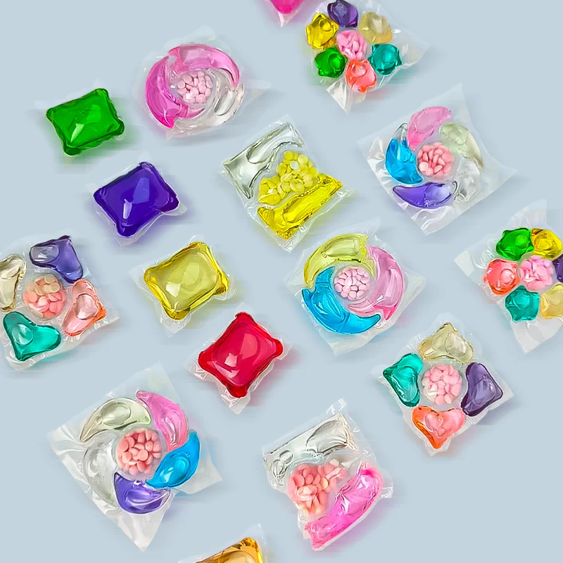 Eco friendly packaging 3 in 1 laundry capsules pod laundry pod capsule washing capsule detergent pod gel bead