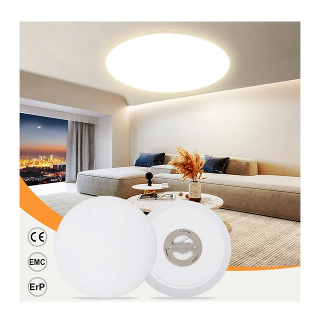 Wholesale 12W 18W 28W Surface Slim Round Led Ceiling Lights PP Dimmable Ceiling Light With Motion Sensor
