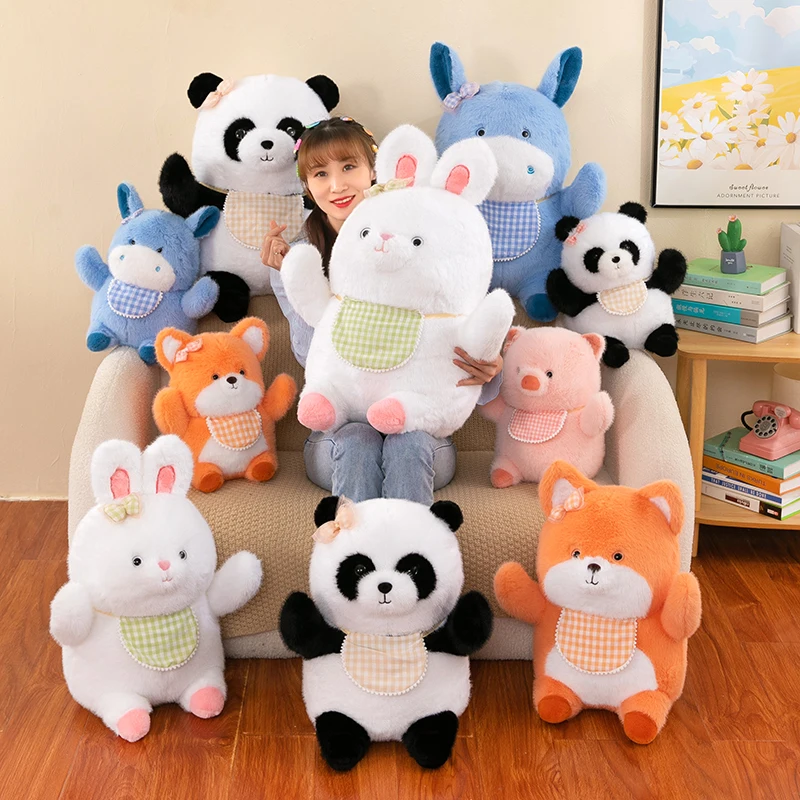 Wholesale customized 35cm plush animal toys Embrace animals Fill plush toys Panda, rabbit, fox, cow, pig Gifts for children